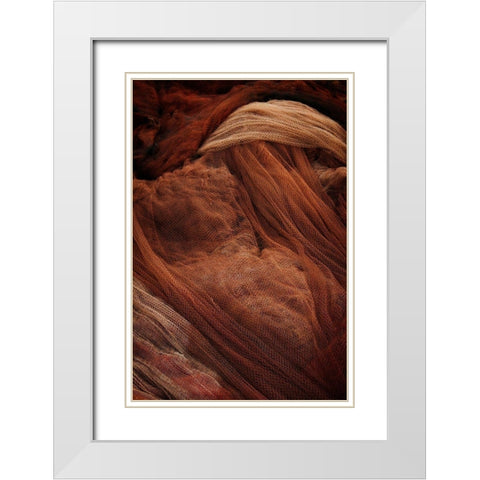 Fish Net Mystery III White Modern Wood Framed Art Print with Double Matting by Geyman, Vitaly
