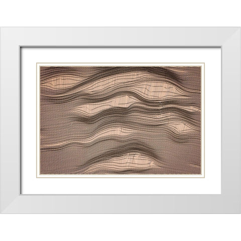 Net Art I White Modern Wood Framed Art Print with Double Matting by Geyman, Vitaly