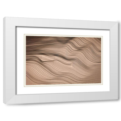 Net Art II White Modern Wood Framed Art Print with Double Matting by Geyman, Vitaly