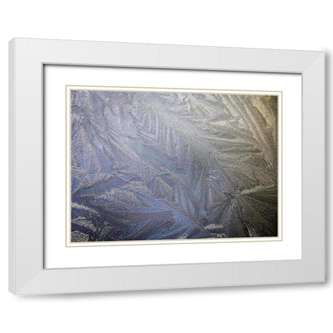 Ice Collage White Modern Wood Framed Art Print with Double Matting by Geyman, Vitaly