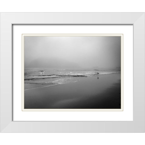 Ocean Fog White Modern Wood Framed Art Print with Double Matting by Geyman, Vitaly