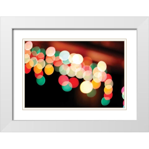 Bokeh I White Modern Wood Framed Art Print with Double Matting by White, Leesa