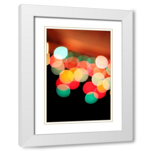 Bokeh IV White Modern Wood Framed Art Print with Double Matting by White, Leesa