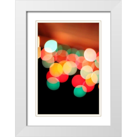 Bokeh IV White Modern Wood Framed Art Print with Double Matting by White, Leesa