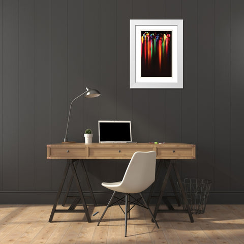 Reflections I White Modern Wood Framed Art Print with Double Matting by White, Leesa