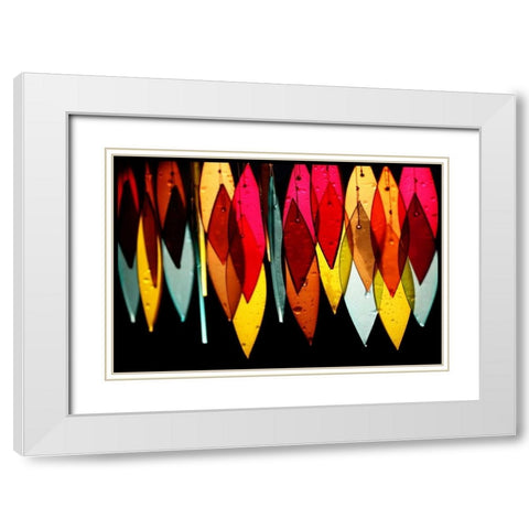 Chimes I White Modern Wood Framed Art Print with Double Matting by White, Leesa