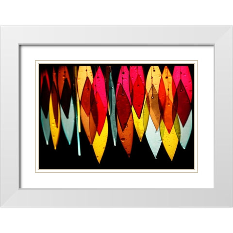 Chimes I White Modern Wood Framed Art Print with Double Matting by White, Leesa