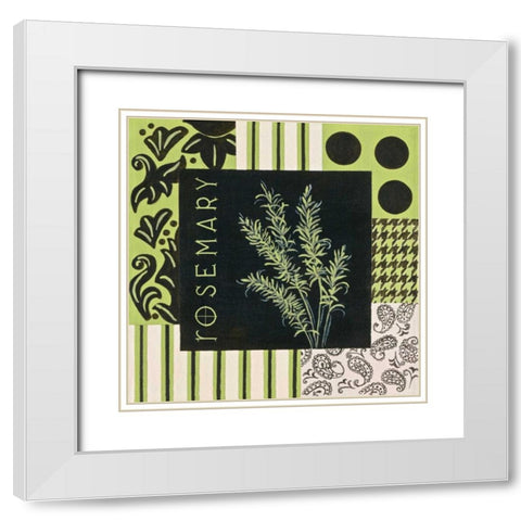 Herbal Zest I White Modern Wood Framed Art Print with Double Matting by Peyton, Hanna
