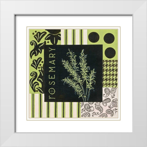 Herbal Zest I White Modern Wood Framed Art Print with Double Matting by Peyton, Hanna