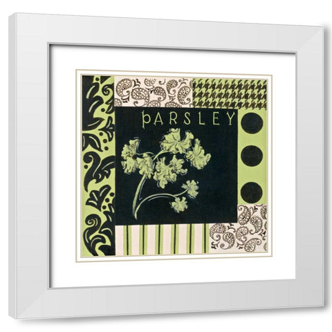 Herbal Zest II White Modern Wood Framed Art Print with Double Matting by Peyton, Hanna