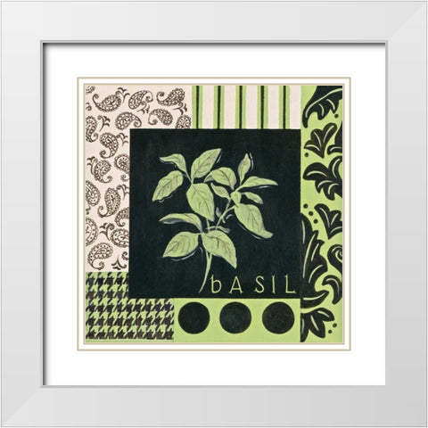 Herbal Zest III White Modern Wood Framed Art Print with Double Matting by Peyton, Hanna
