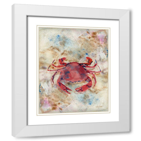Red Crab White Modern Wood Framed Art Print with Double Matting by Roberto, LuAnn