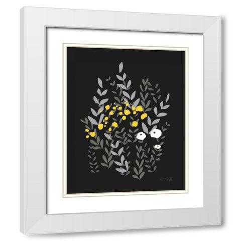 Bella Garden I White Modern Wood Framed Art Print with Double Matting by Ruff, Kris