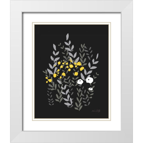 Bella Garden I White Modern Wood Framed Art Print with Double Matting by Ruff, Kris