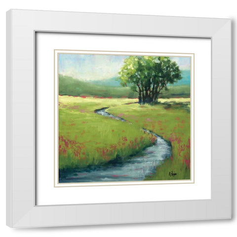 Spring Landscape White Modern Wood Framed Art Print with Double Matting by Reeves, Molly