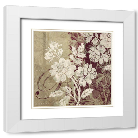 Argento II White Modern Wood Framed Art Print with Double Matting by Studio 2