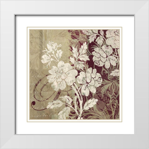 Argento II White Modern Wood Framed Art Print with Double Matting by Studio 2