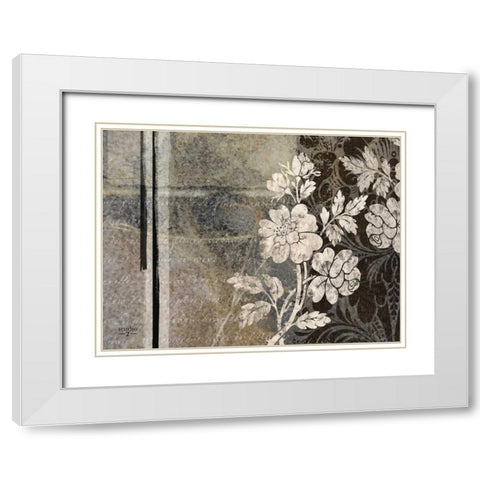 Gray Argento II White Modern Wood Framed Art Print with Double Matting by Studio 2