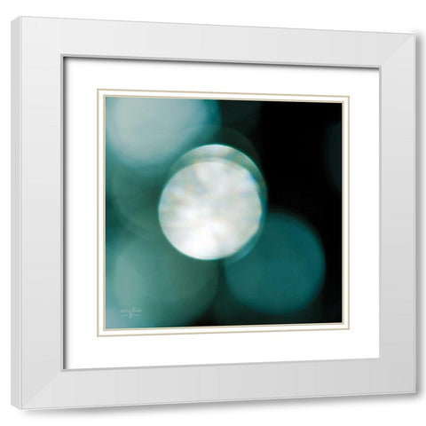 Bokeh I White Modern Wood Framed Art Print with Double Matting by Studio 2