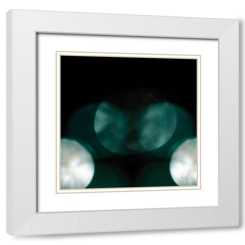 Bokeh I White Modern Wood Framed Art Print with Double Matting by Studio 2