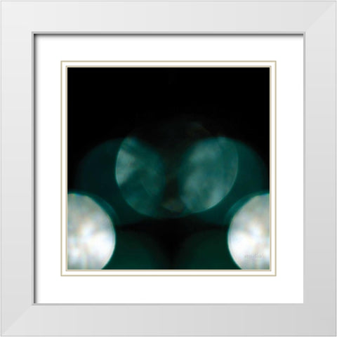 Bokeh I White Modern Wood Framed Art Print with Double Matting by Studio 2