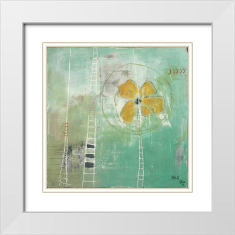 Spring Has Sprung II White Modern Wood Framed Art Print with Double Matting by Lee, Stephanie