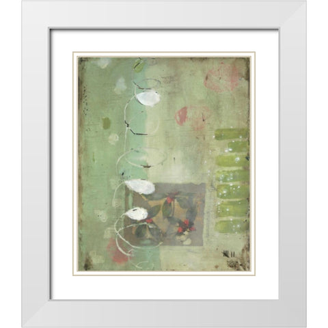 Spiral White Modern Wood Framed Art Print with Double Matting by Lee, Stephanie