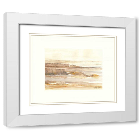 Crecent Bar Blooding White Modern Wood Framed Art Print with Double Matting by Sheler, Sammy