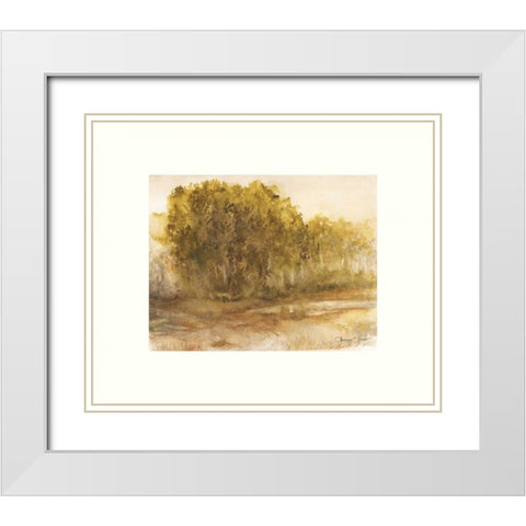 Three Lakes Cottonwoods White Modern Wood Framed Art Print with Double Matting by Sheler, Sammy