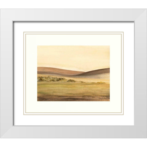 Waterville Fields White Modern Wood Framed Art Print with Double Matting by Sheler, Sammy