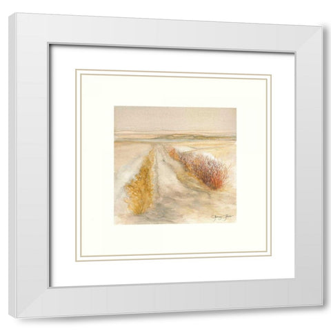 Crescent Bar White Modern Wood Framed Art Print with Double Matting by Sheler, Sammy