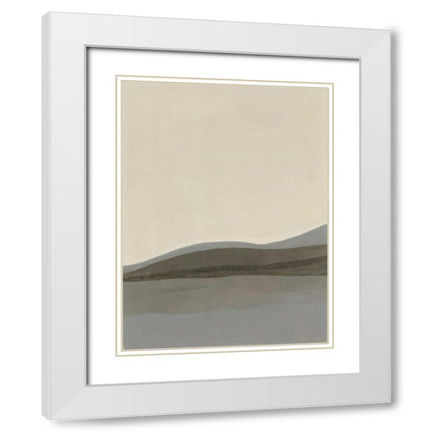 Ribbon Ridge White Modern Wood Framed Art Print with Double Matting by Sheler, Sammy