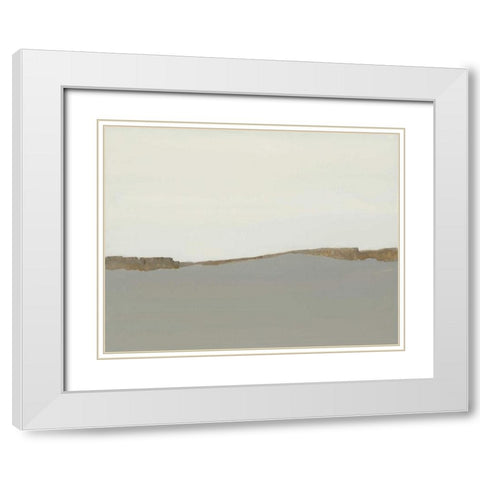 Wind Fence White Modern Wood Framed Art Print with Double Matting by Sheler, Sammy