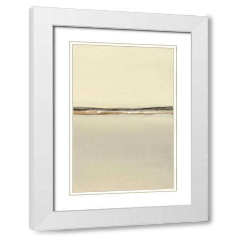 Grey Morning White Modern Wood Framed Art Print with Double Matting by Sheler, Sammy