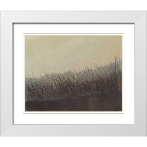 Marshland Grasses White Modern Wood Framed Art Print with Double Matting by Sheler, Sammy