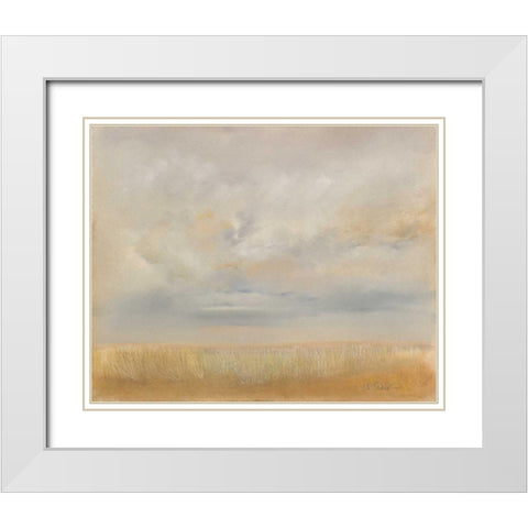 Summer White Modern Wood Framed Art Print with Double Matting by Sheler, Sammy