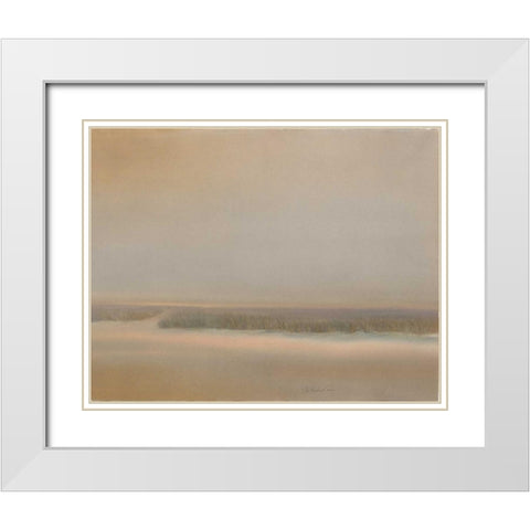 Evening Marsh White Modern Wood Framed Art Print with Double Matting by Sheler, Sammy