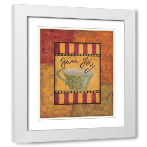 Java Joy White Modern Wood Framed Art Print with Double Matting by Smith, Pamela