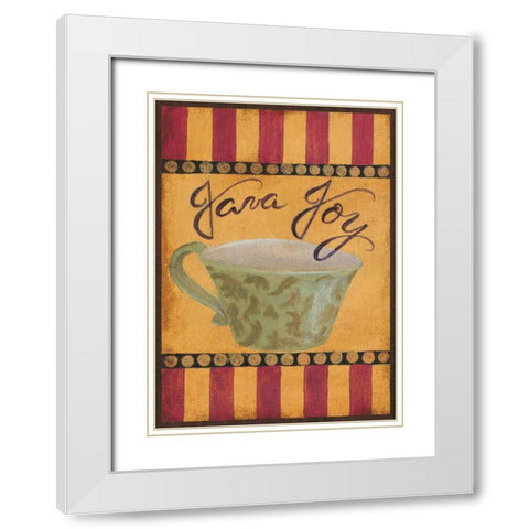 Java Joy White Modern Wood Framed Art Print with Double Matting by Smith, Pamela