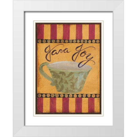 Java Joy White Modern Wood Framed Art Print with Double Matting by Smith, Pamela