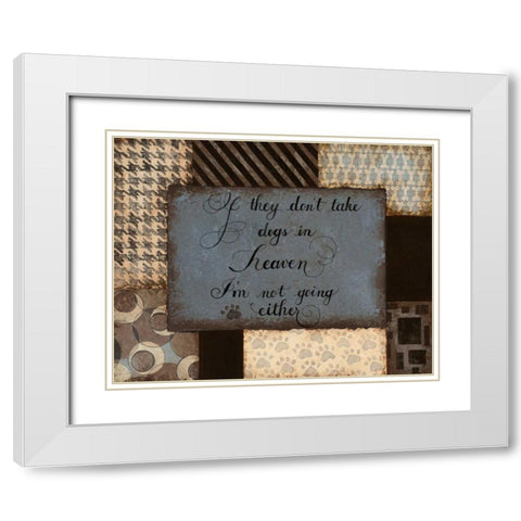 Dogs in Heaven White Modern Wood Framed Art Print with Double Matting by Smith, Pamela
