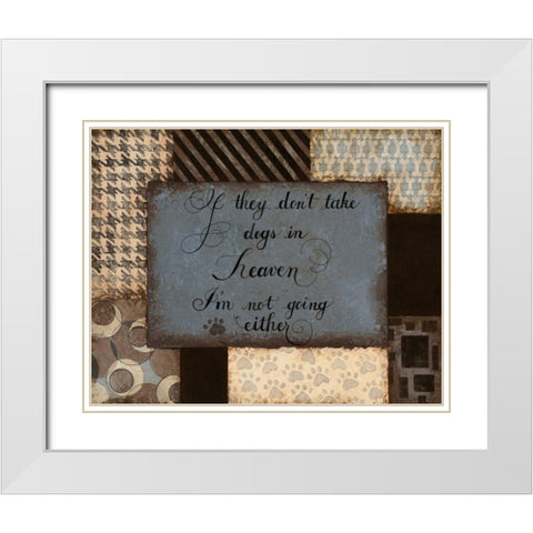 Dogs in Heaven White Modern Wood Framed Art Print with Double Matting by Smith, Pamela