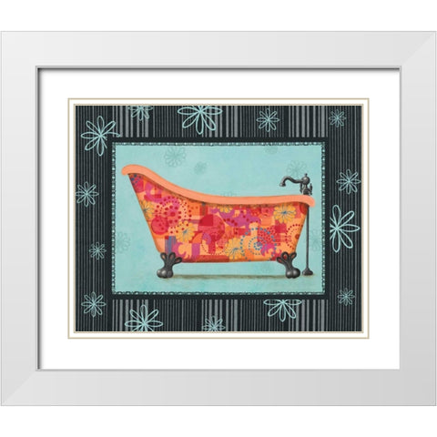 Retro Tub I White Modern Wood Framed Art Print with Double Matting by Smith, Pamela