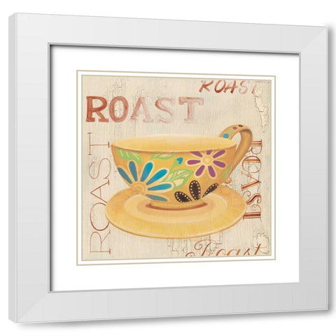 Morning Coffee II White Modern Wood Framed Art Print with Double Matting by Smith, Pamela