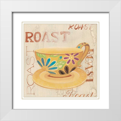 Morning Coffee II White Modern Wood Framed Art Print with Double Matting by Smith, Pamela