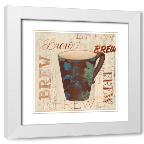 Morning Coffee IV White Modern Wood Framed Art Print with Double Matting by Smith, Pamela