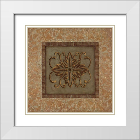 Iconic Gold I White Modern Wood Framed Art Print with Double Matting by Smith, Pamela