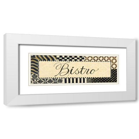 Bistro White Modern Wood Framed Art Print with Double Matting by Smith, Pamela