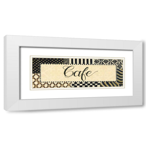 Cafe White Modern Wood Framed Art Print with Double Matting by Smith, Pamela