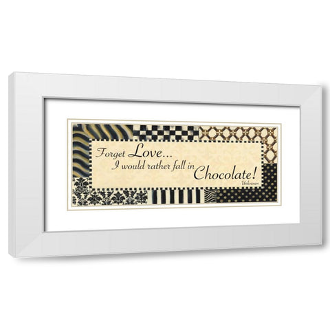 Forget Love White Modern Wood Framed Art Print with Double Matting by Smith, Pamela